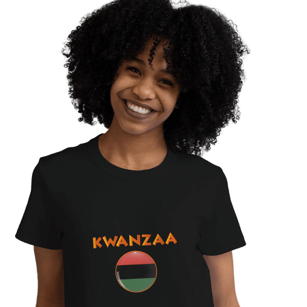 Kwanzaa Authentic Red Black Green African American Design T-Shirt