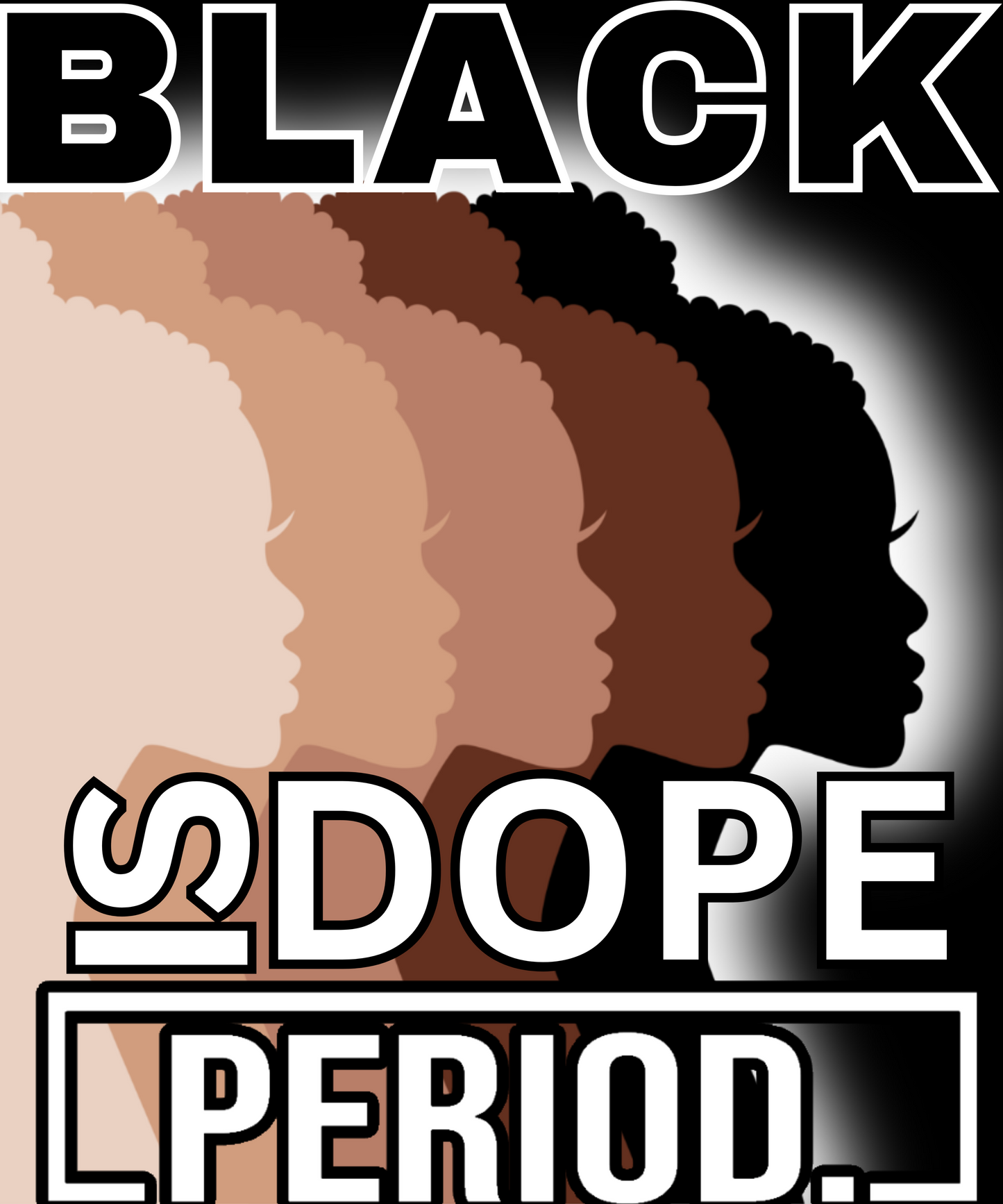 Black's Dope Graphic Women Tee, Black, Is Dope Afro Design Pullover Hoodie