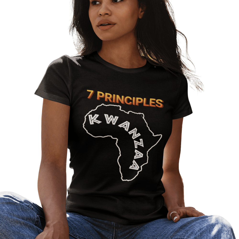 Kwanzaa Africa Seven Principles of Kwanzaa Urban Design T-Shirt