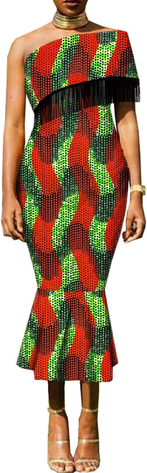 Women's Dresses Reversible Printed Tassel Dress African Ethnic Batik Plus Size Dress