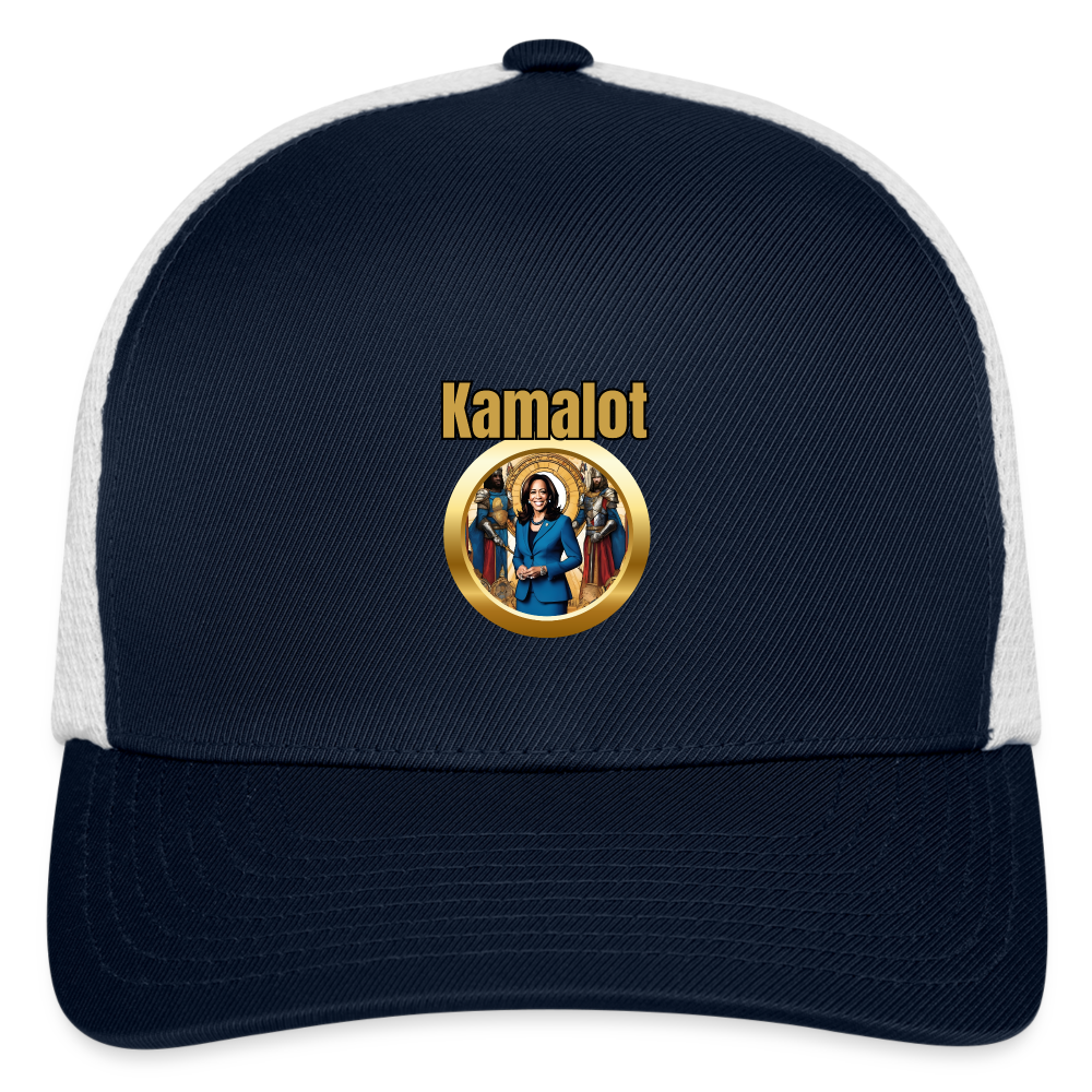 Kamelot 2024 Ridin With Kamal Harris For President Flexfit Fitted Baseball Cap - navy/white