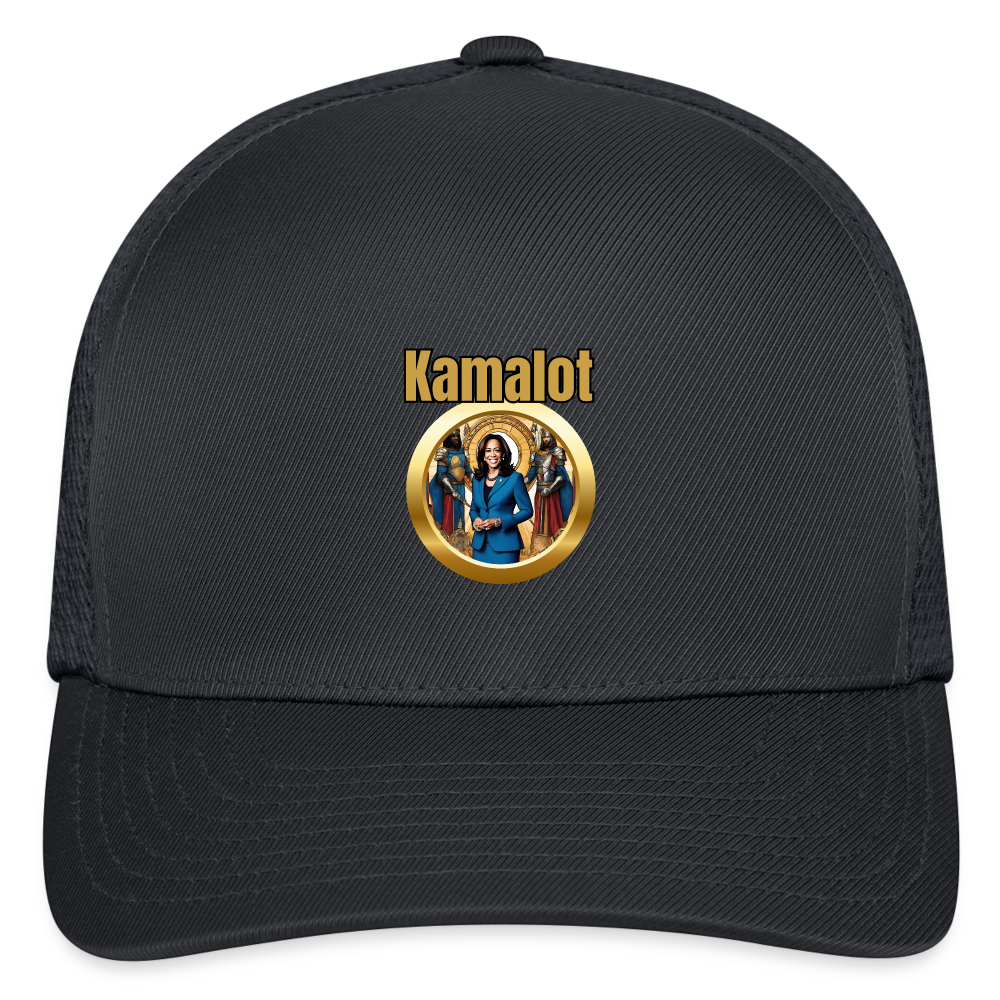 Kamelot 2024 Ridin With Kamal Harris For President Flexfit Fitted Baseball Cap - charcoal