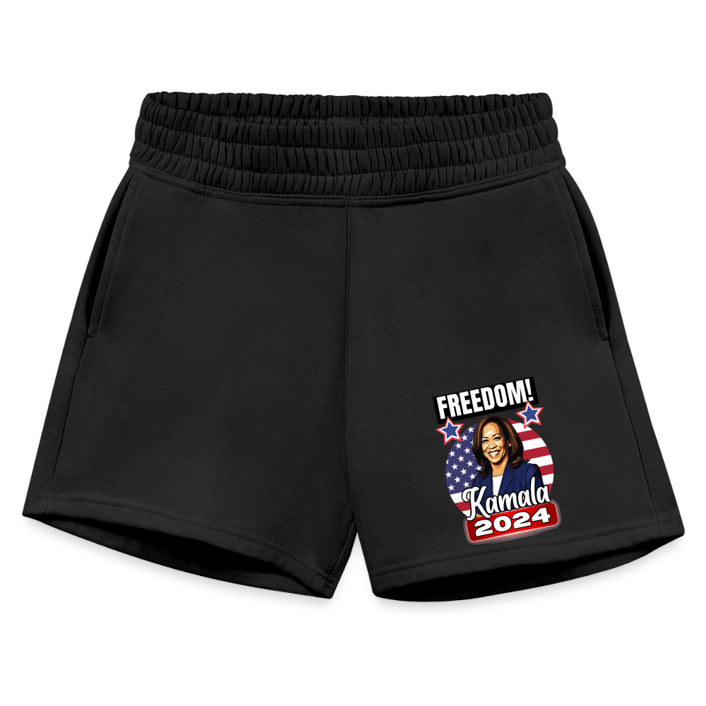 Freedom with Kamala Harris 2024. Women's Jogger Short - black