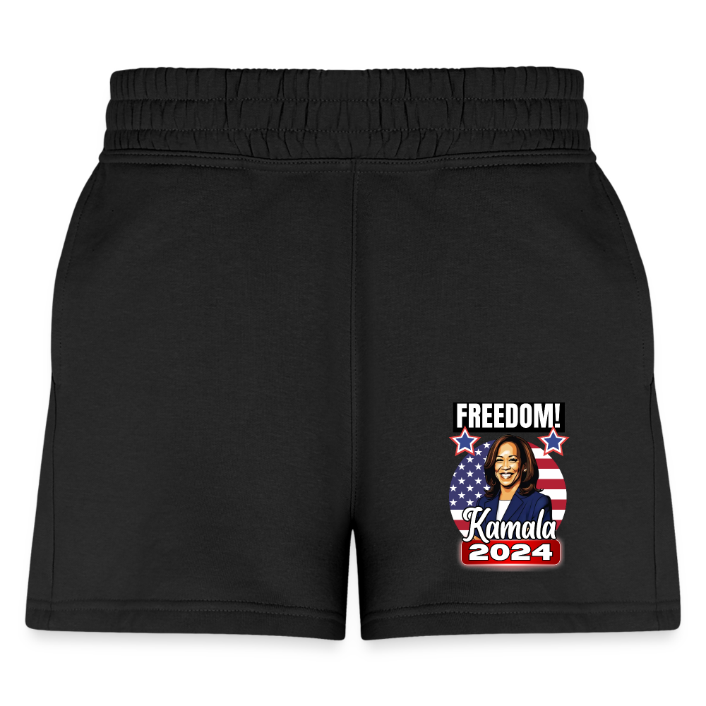 Freedom with Kamala Harris 2024. Women's Jogger Short - black