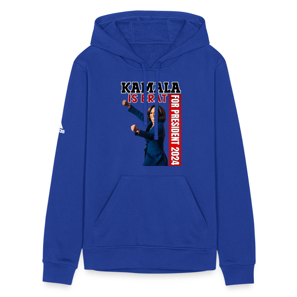 Kamala is brat, for president 2024, Adidas Unisex Fleece Hoodie - royal blue