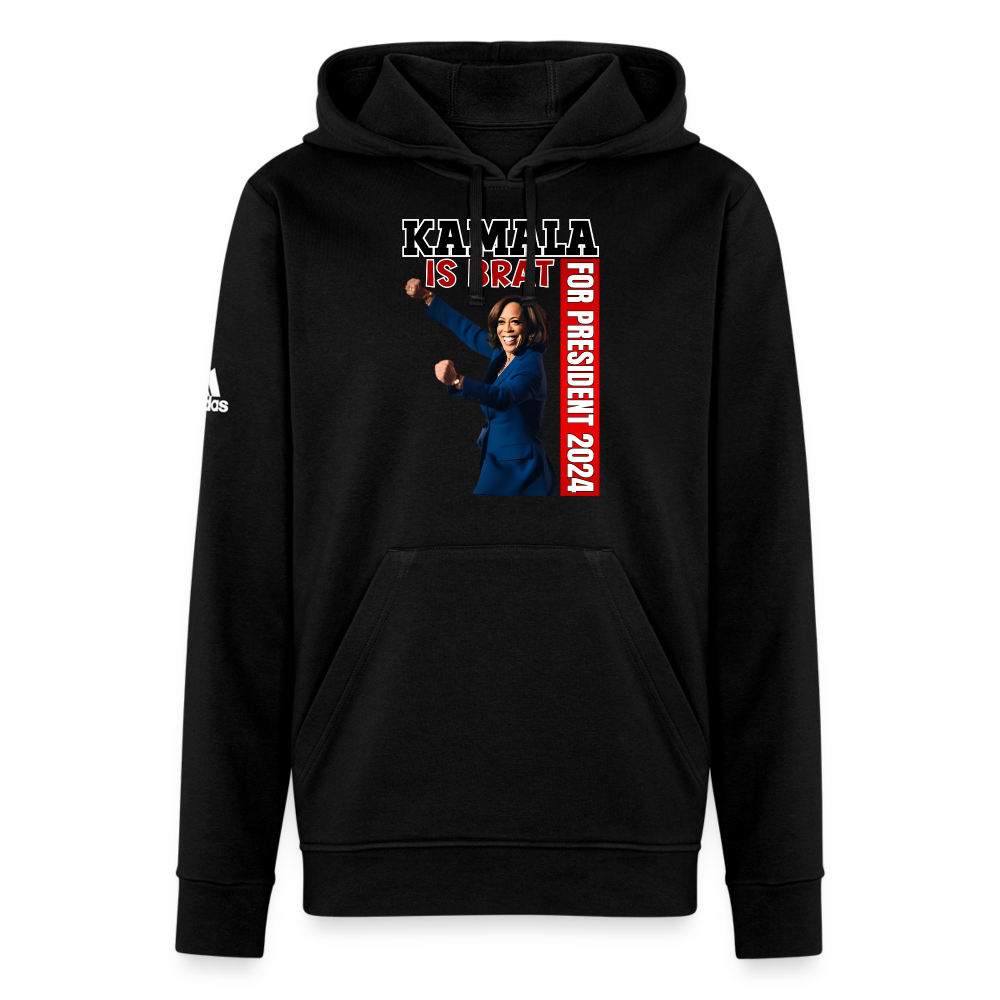 Kamala is brat, for president 2024, Adidas Unisex Fleece Hoodie - black