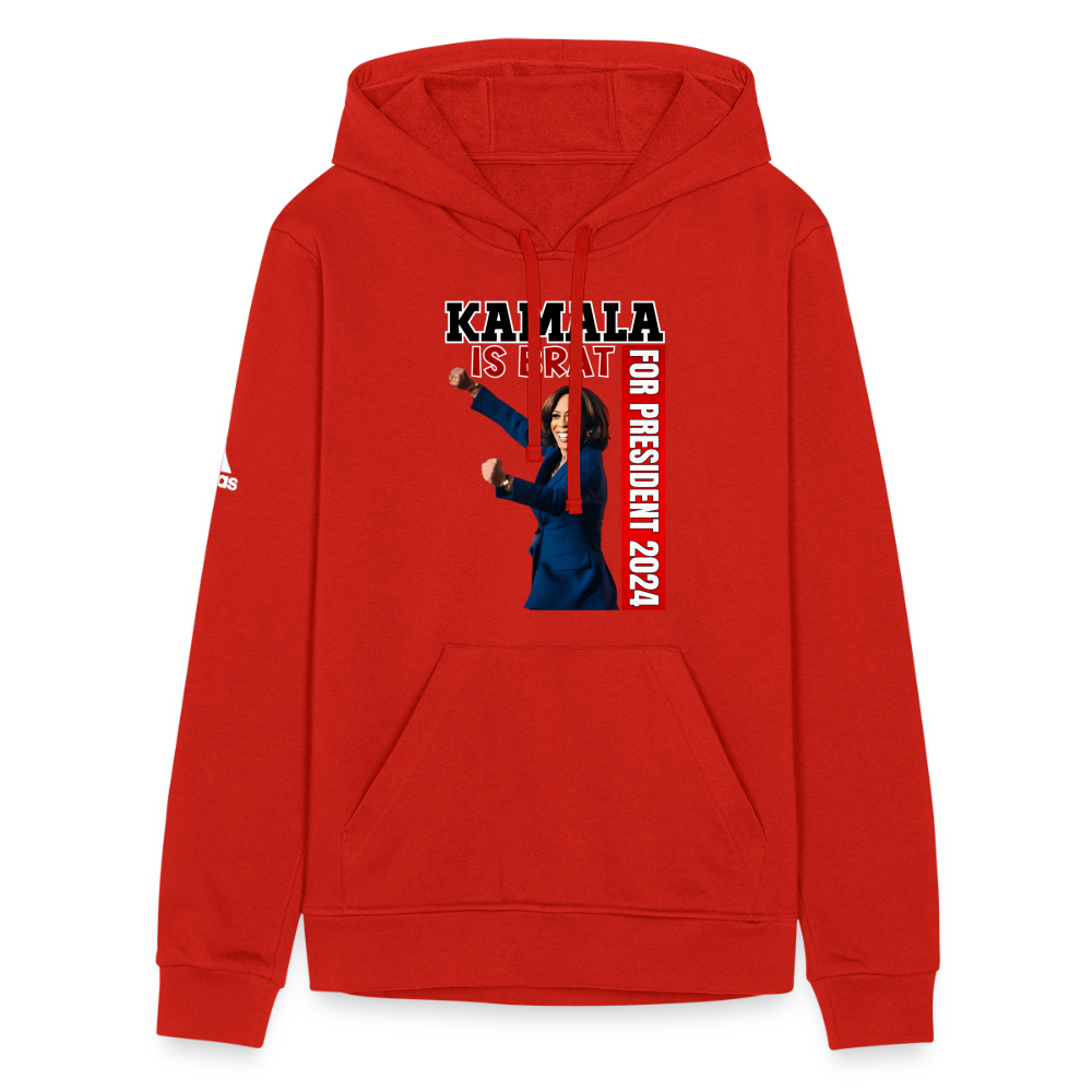 Kamala is brat, for president 2024, Adidas Unisex Fleece Hoodie - red