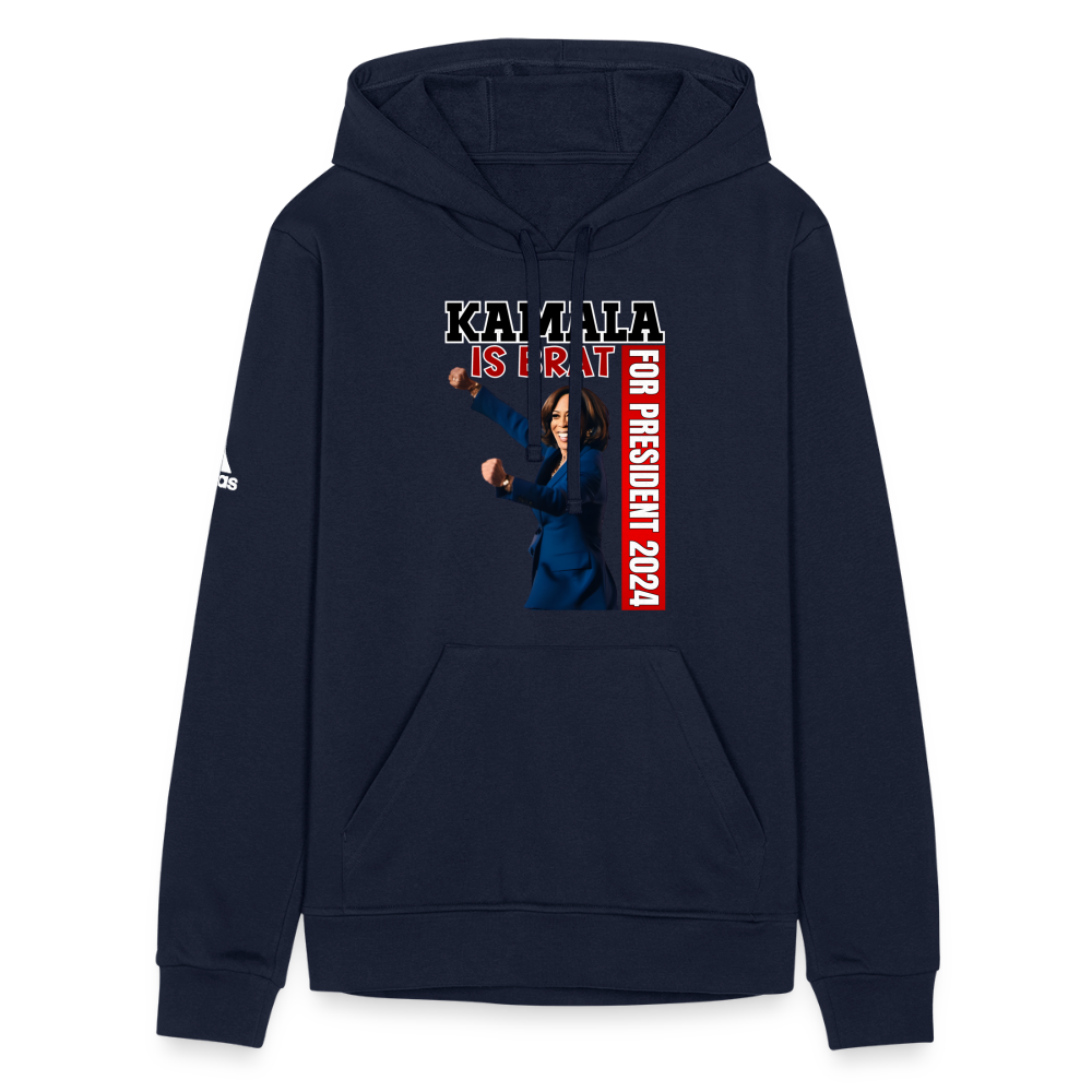 Kamala is brat, for president 2024, Adidas Unisex Fleece Hoodie - french navy