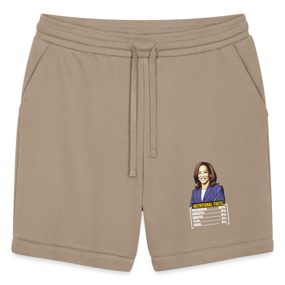 Kamala Harris 2024 presidential nutrition facts, Bella + Canvas Unisex Short - tan