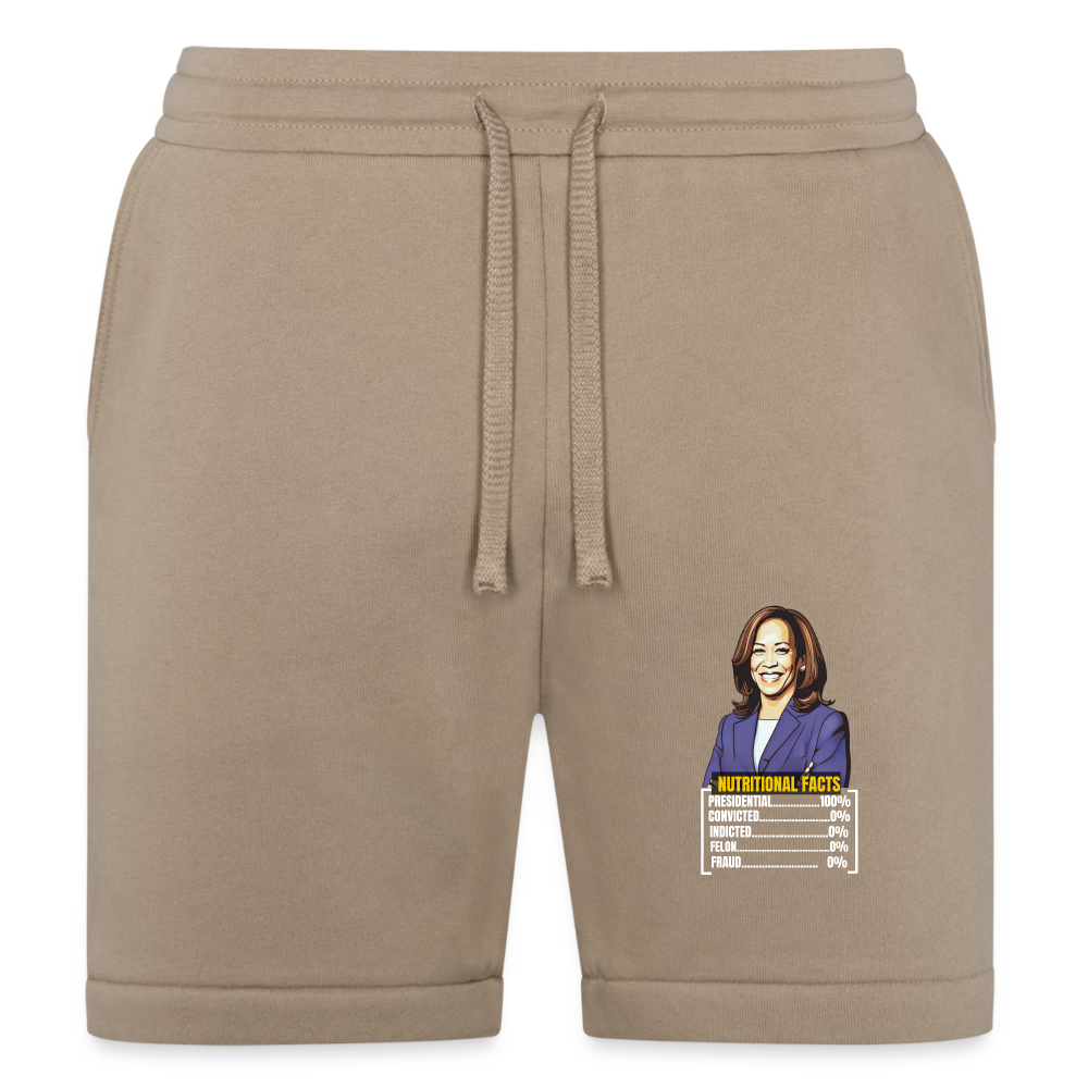 Kamala Harris 2024 presidential nutrition facts, Bella + Canvas Unisex Short - tan