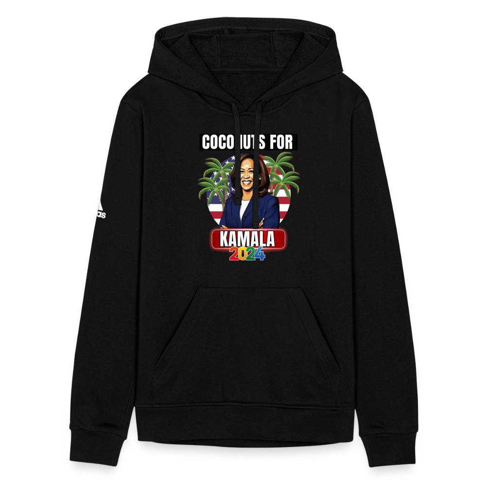 Kamala Harris for President You Think You Just Fell Out Of A Coconut Tree 2024, Adidas Unisex Fleece Hoodie - black