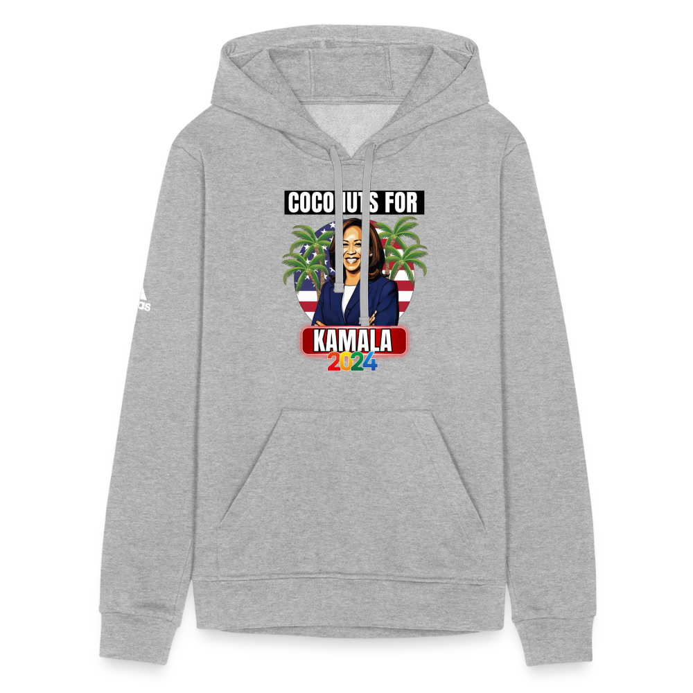 Kamala Harris for President You Think You Just Fell Out Of A Coconut Tree 2024, Adidas Unisex Fleece Hoodie - heather gray