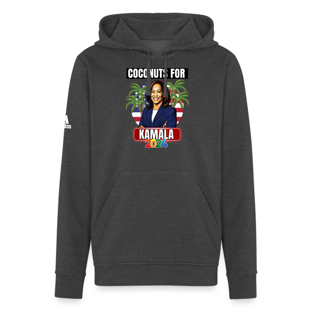 Kamala Harris for President You Think You Just Fell Out Of A Coconut Tree 2024, Adidas Unisex Fleece Hoodie - charcoal grey