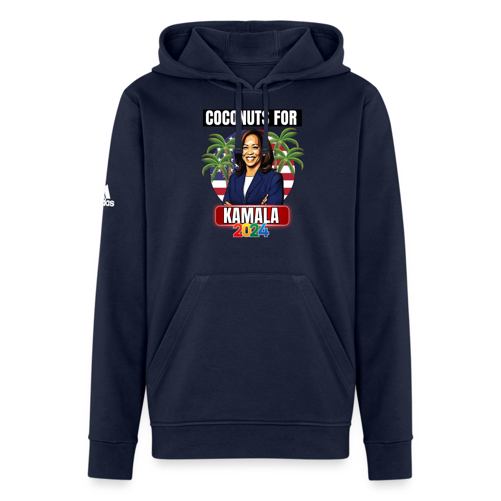 Kamala Harris for President You Think You Just Fell Out Of A Coconut Tree 2024, Adidas Unisex Fleece Hoodie - french navy