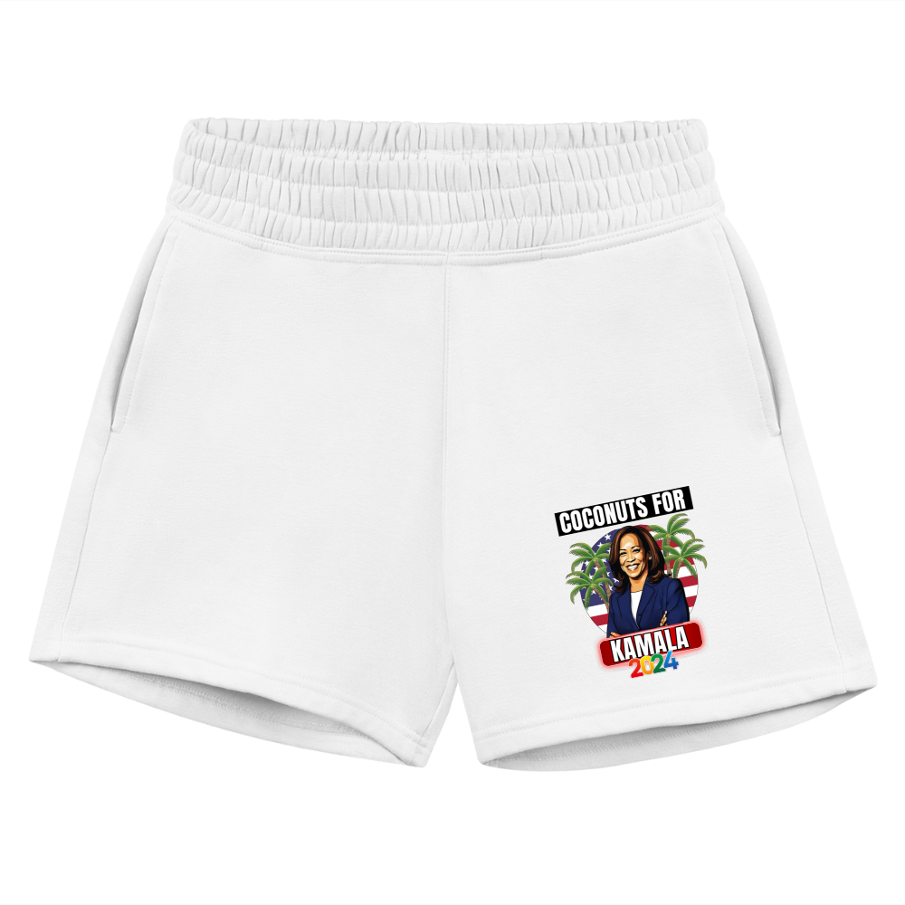 Kamala Harris for President You Think You Just Fell Out Of A Coconut Tree 2024, Women's Jogger Short - white