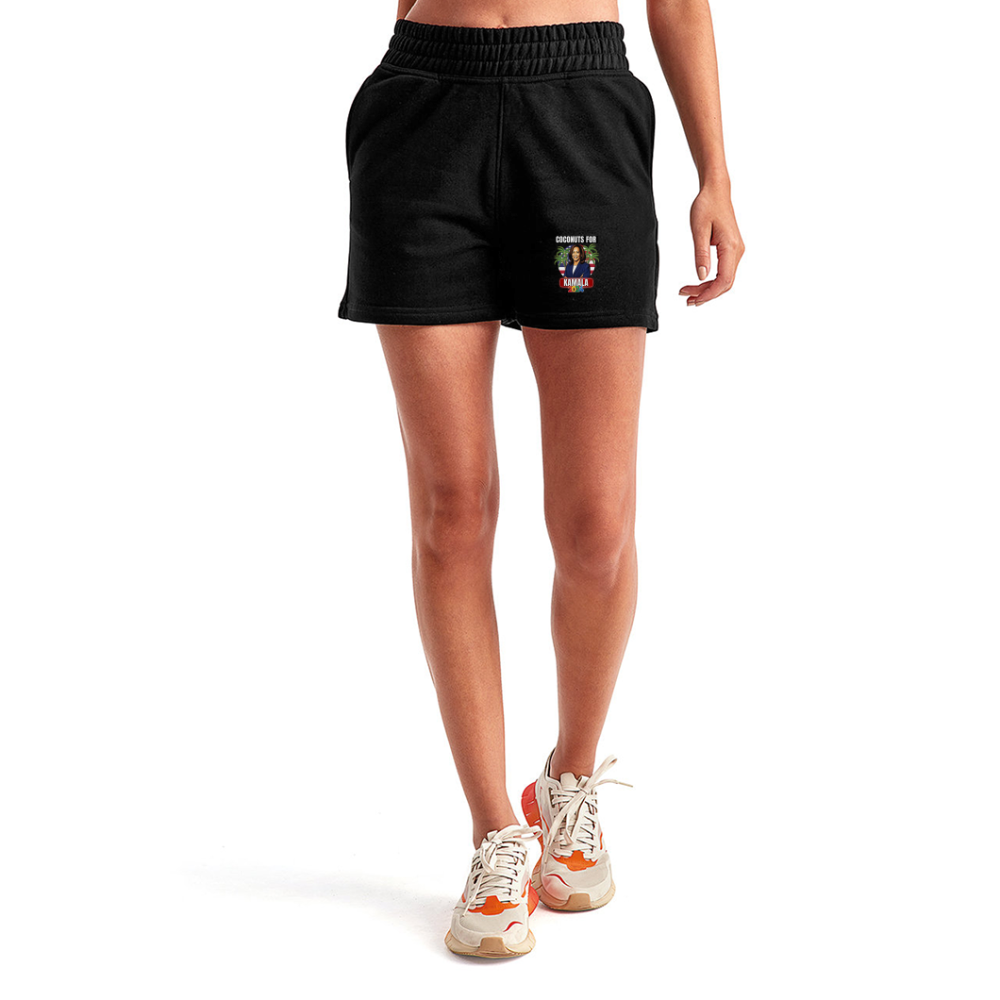 Kamala Harris for President You Think You Just Fell Out Of A Coconut Tree 2024, Women's Jogger Short - black