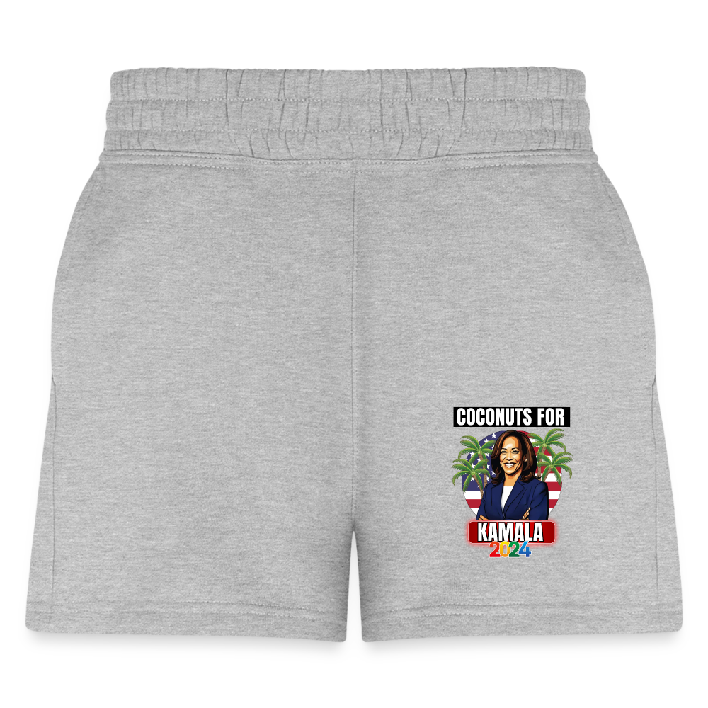 Kamala Harris for President You Think You Just Fell Out Of A Coconut Tree 2024, Women's Jogger Short - heather gray