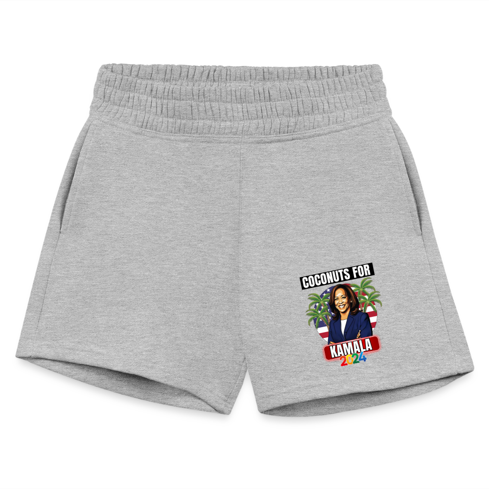 Kamala Harris for President You Think You Just Fell Out Of A Coconut Tree 2024, Women's Jogger Short - heather gray