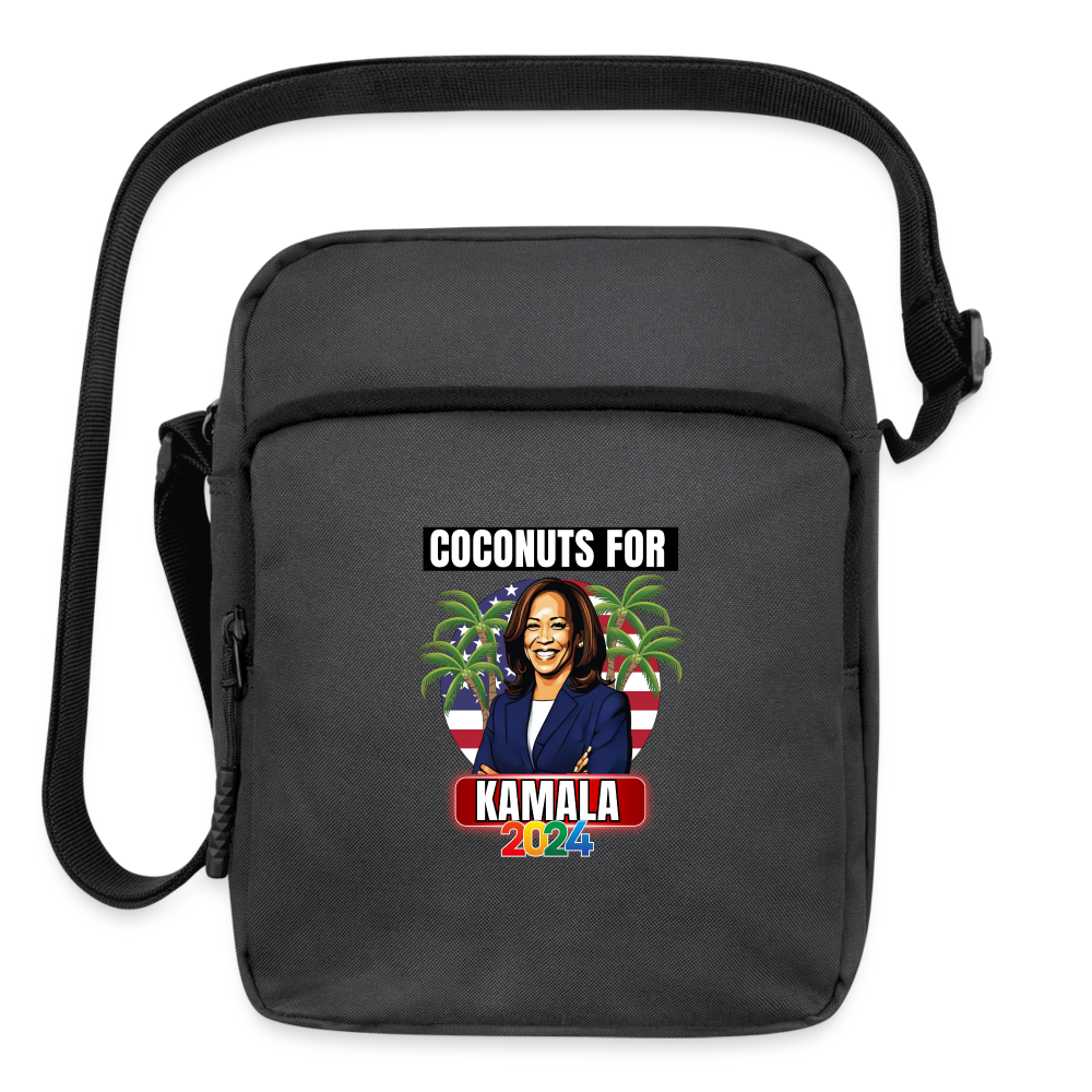 Kamala Harris for President You Think You Just Fell Out Of A Coconut Tree 2024, Upright Crossbody Bag - charcoal grey