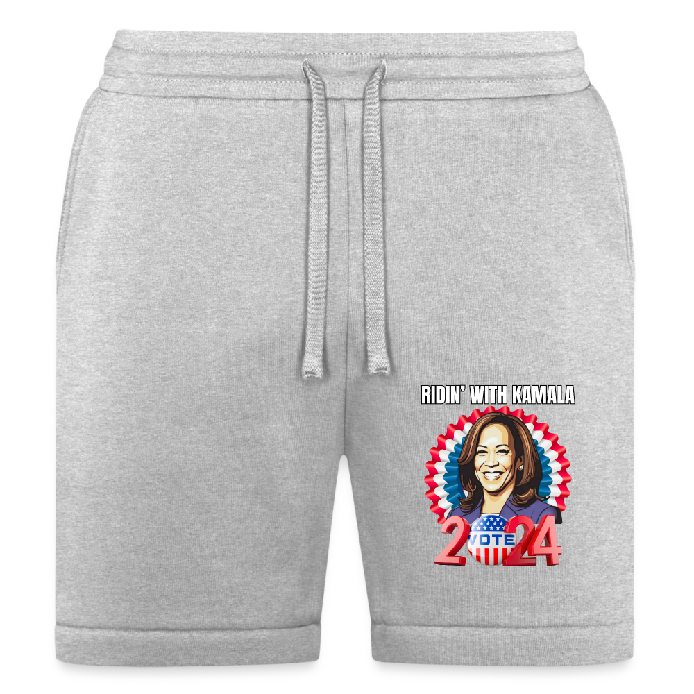 Ridin with Kamala harris for president 2024, Bella + Canvas Unisex Short - heather gray