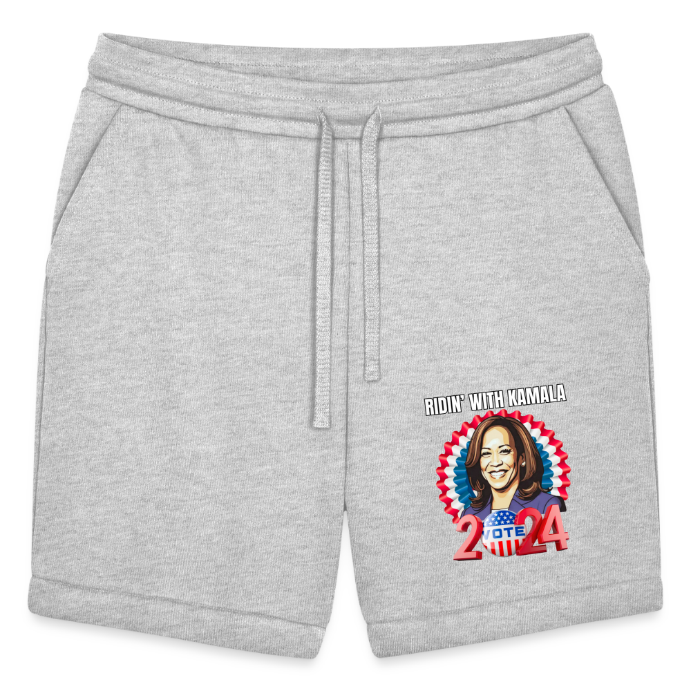 Ridin with Kamala harris for president 2024, Bella + Canvas Unisex Short - heather gray