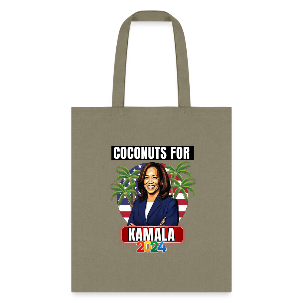 Kamala Harris for President You Think You Just Fell Out Of A Coconut Tree 2024, Tote Bag - khaki