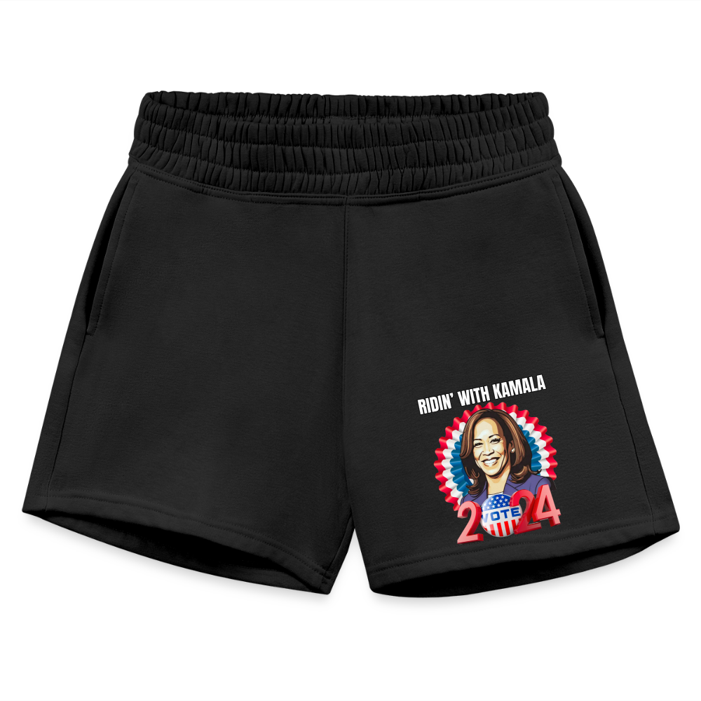 Ridin with Kamala harris for president 2024, Women's Jogger Short - black