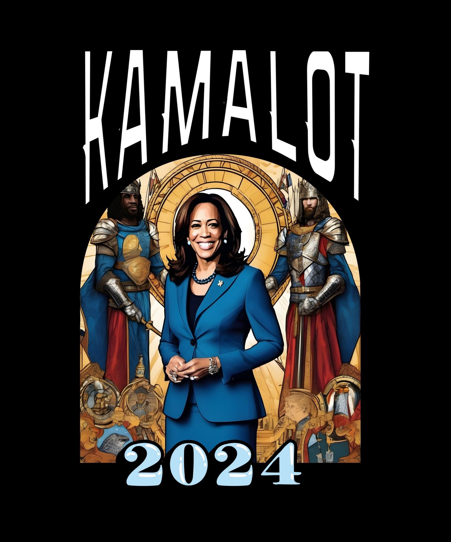 Kamelot, 2024, Ridin With Kamal Harris For President, Vote T-Shirt