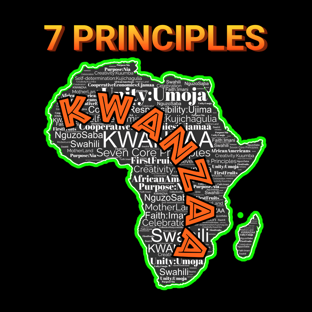 Kwanzaa Africa 7 Principles of Kwanzaa Authentic Design T-Shirt