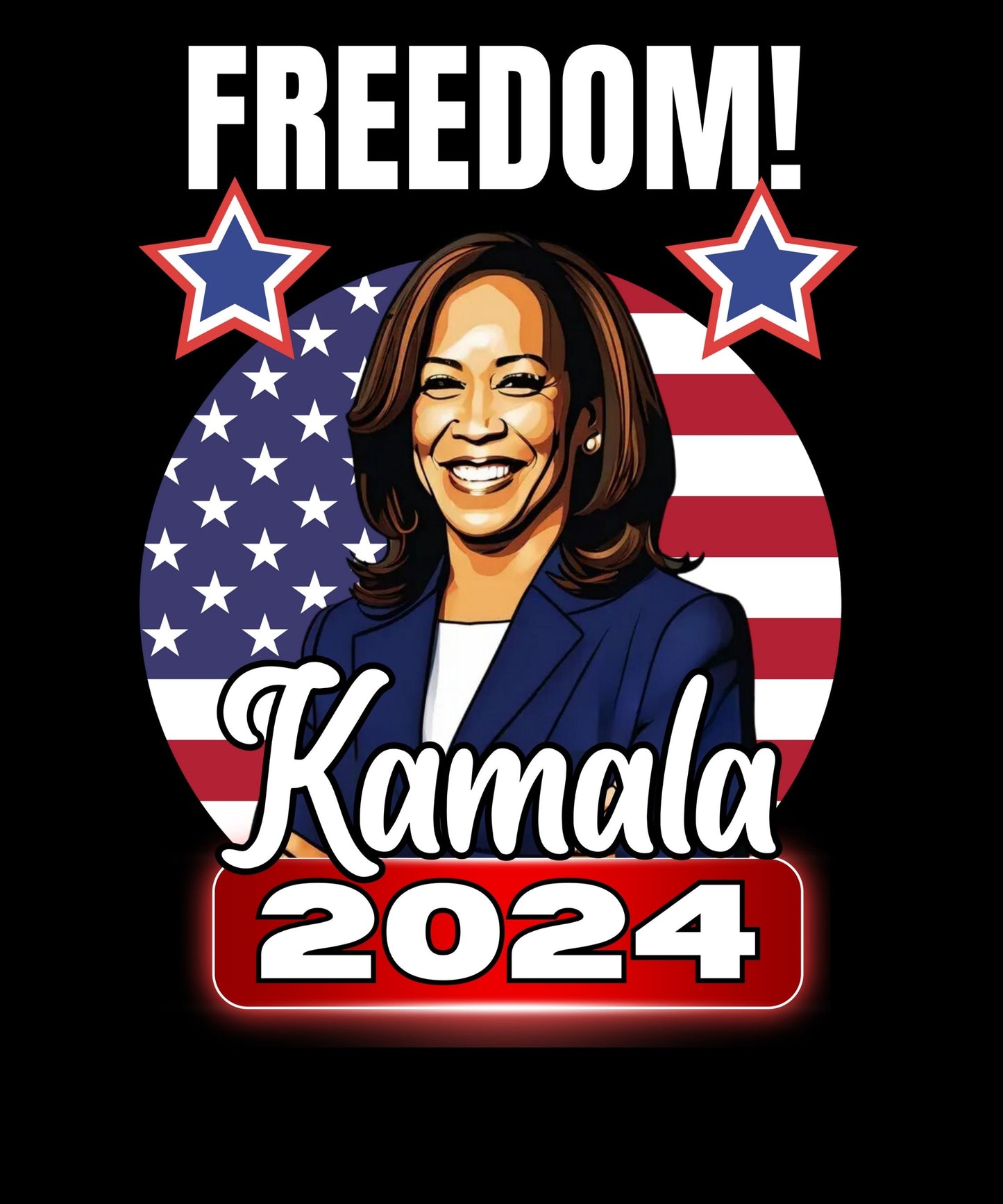 Kamala Freedom. Kamala Harris Freedom, Ridin With Kamala T-Shirt