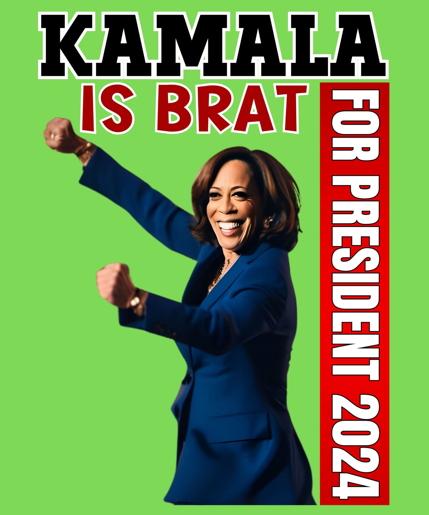 Kamala Is Brat, Ridin With Kamala Harris For President, 2024 T-Shirt