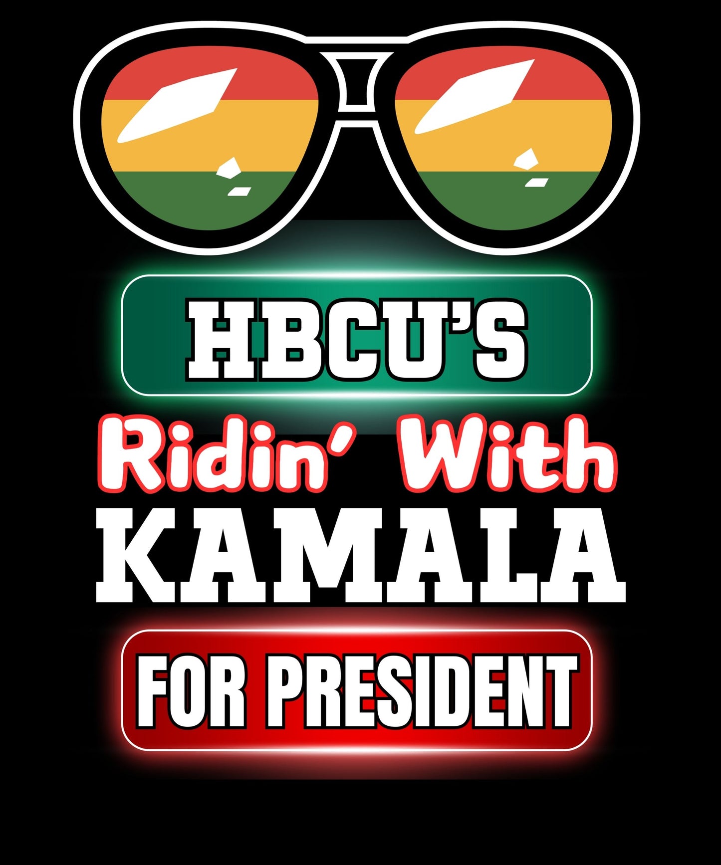 HBCU Ridin With Kamala, Historical HBCU's United 2024. HBC T-Shirt