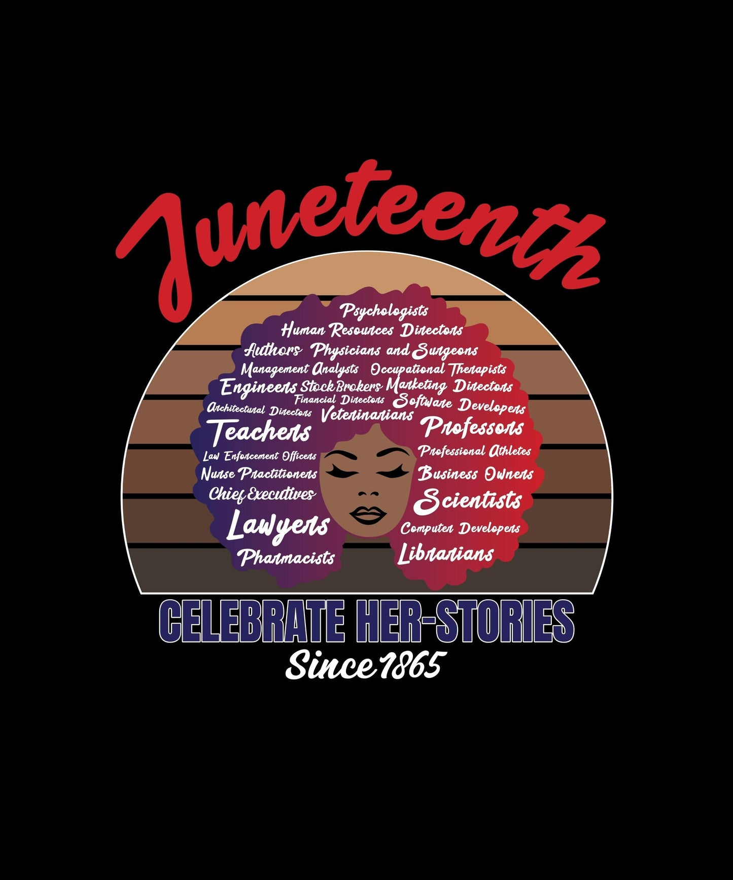 Juneteenth Celebtating Herstories Since 1865 T-shirt