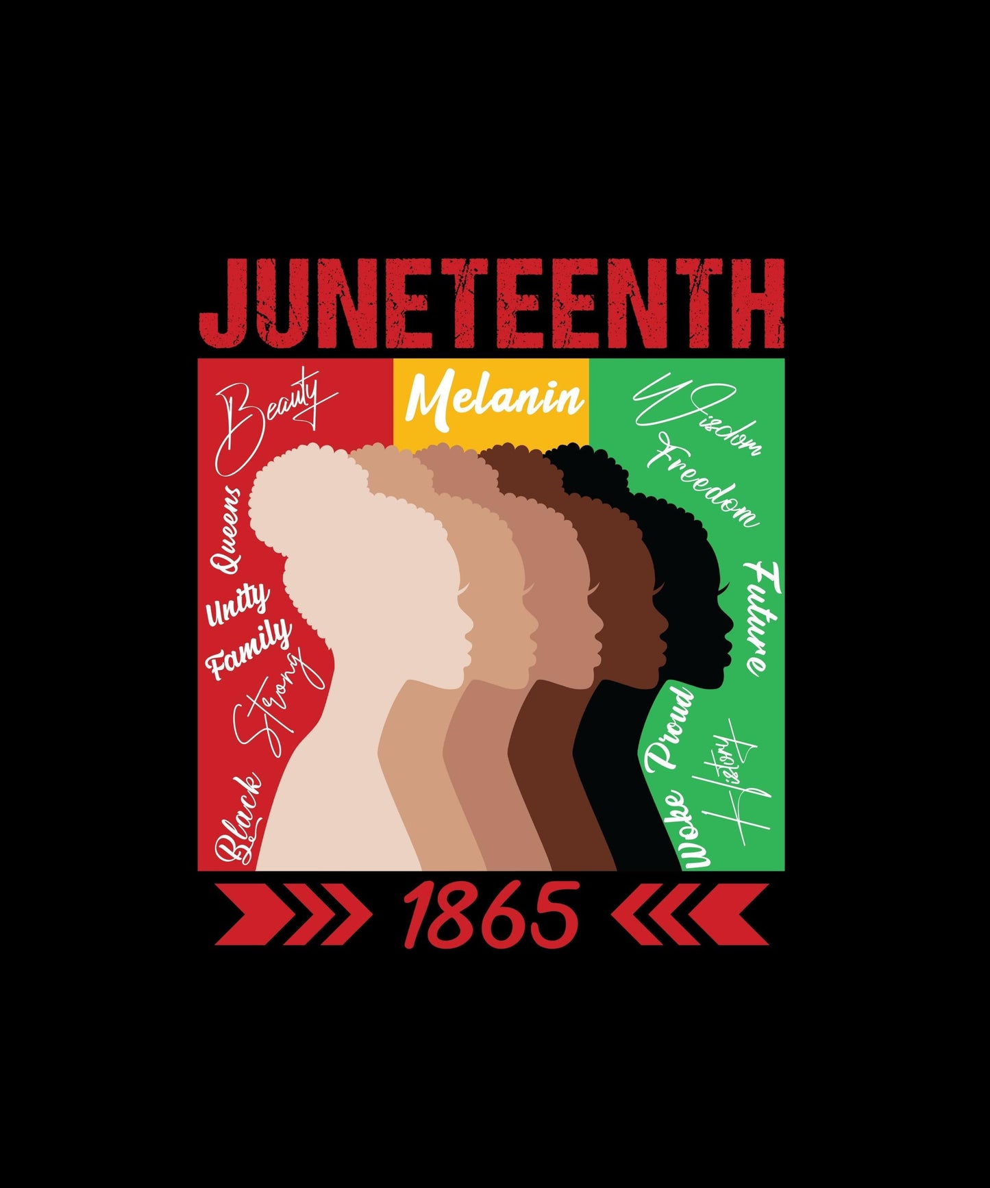 Juneteenth Celebtating Our Melanin History Since 1865 T-shirt