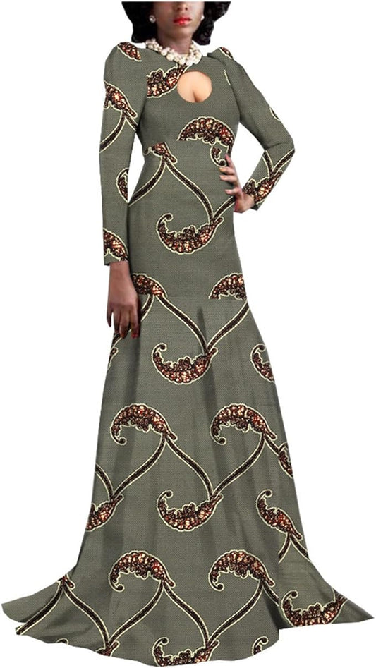 African Women's Dresses Ethnic Batik Cotton Plus Size Dresses Party Dresses Dresses Long Sleeve