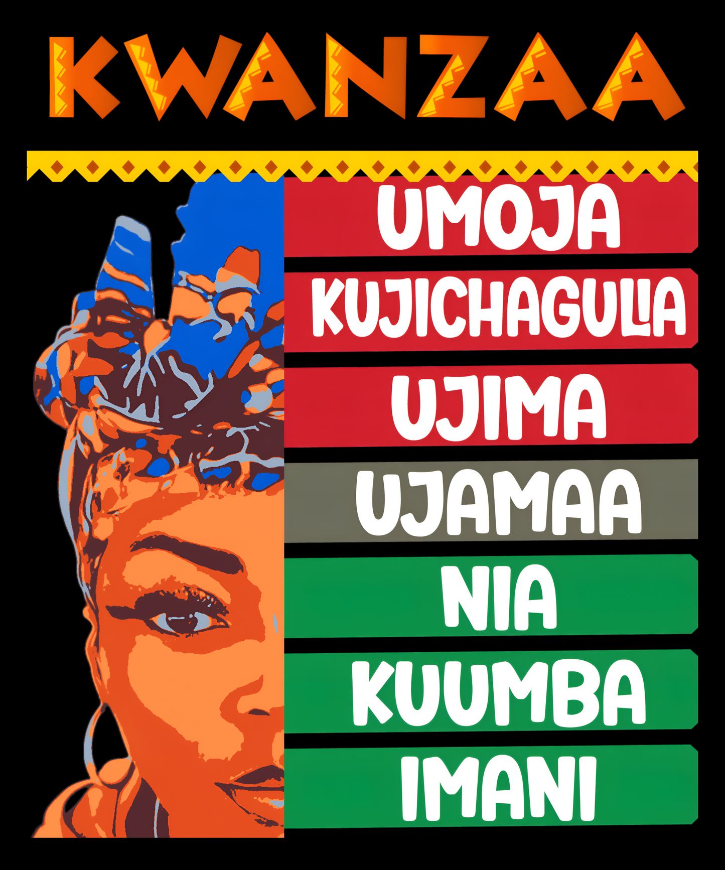 Kwanzaa Africa Authentic African American Design T-Shirt