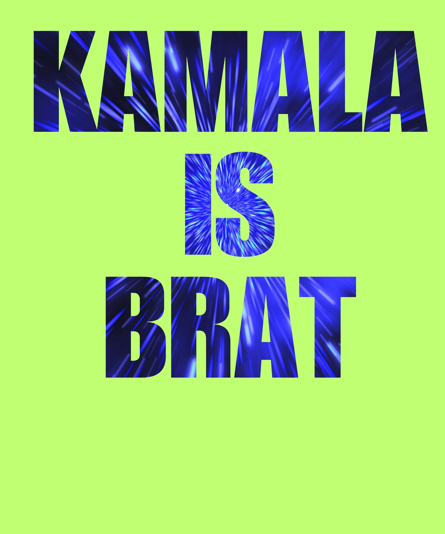 Kamala Is Brat, Authentic 2024 Kamaka Harris Election Design T-Shirt