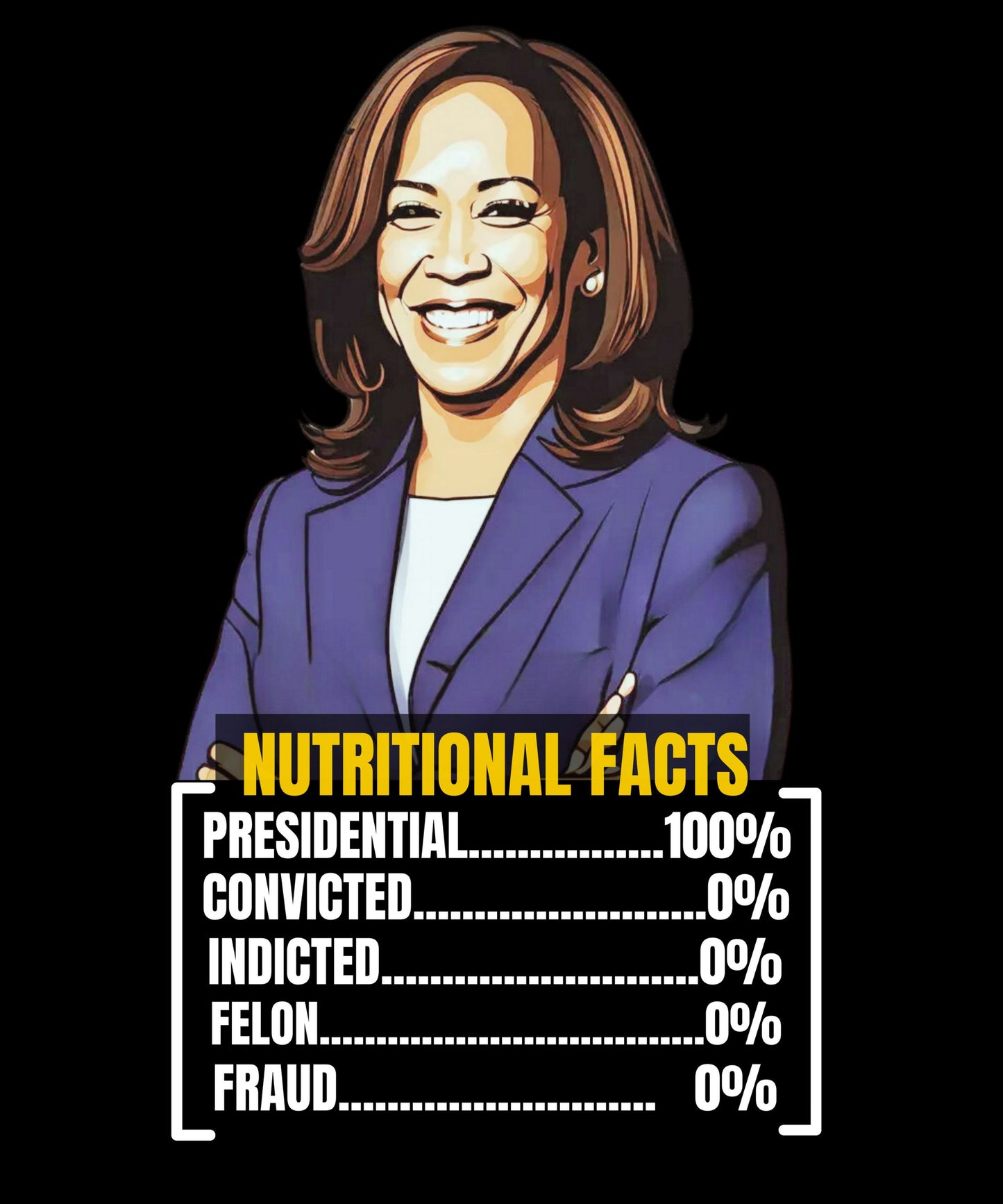 Kamala Harris 2024 For President, Harris Versus Trump, Facts T-Shirt