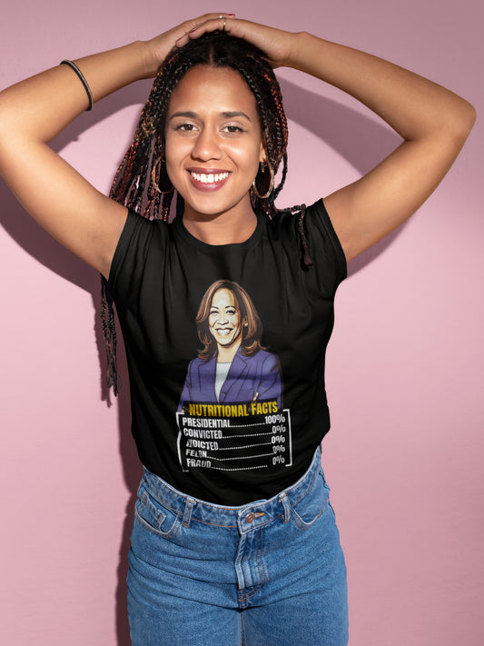 Kamala Harris 2024 For President, Harris Versus Trump, Facts T-Shirt