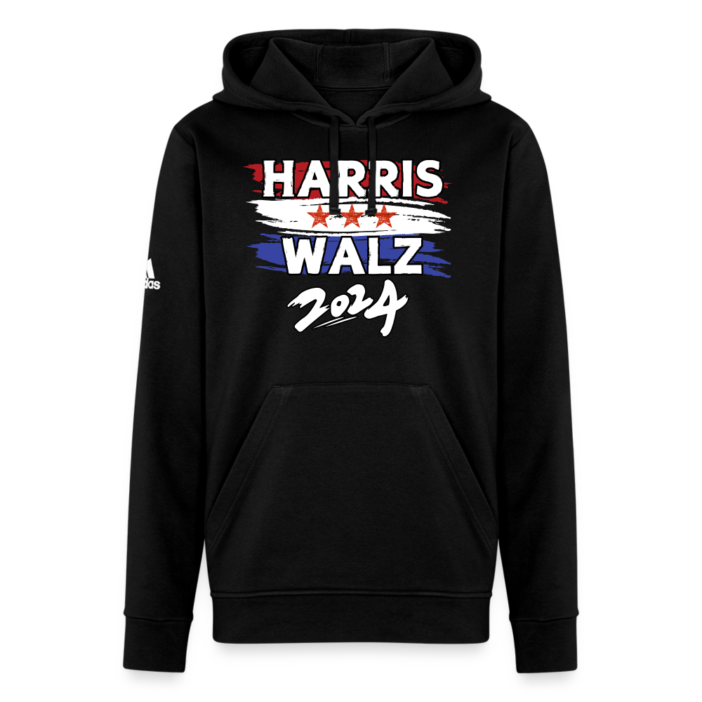 Kamala Harris and Tim Walz, Your vote matters 2024 Adidas Unisex Fleece Hoodie - black