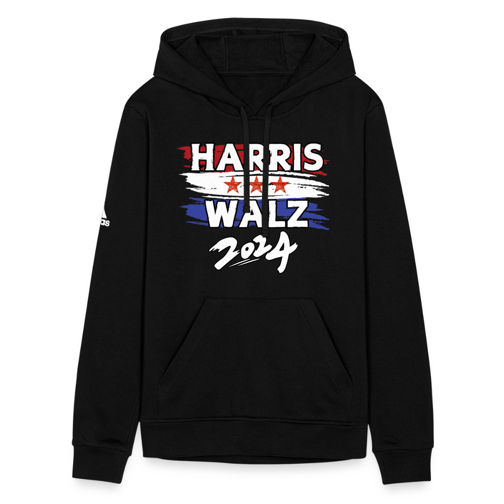 Kamala Harris and Tim Walz, Your vote matters 2024 Adidas Unisex Fleece Hoodie - black