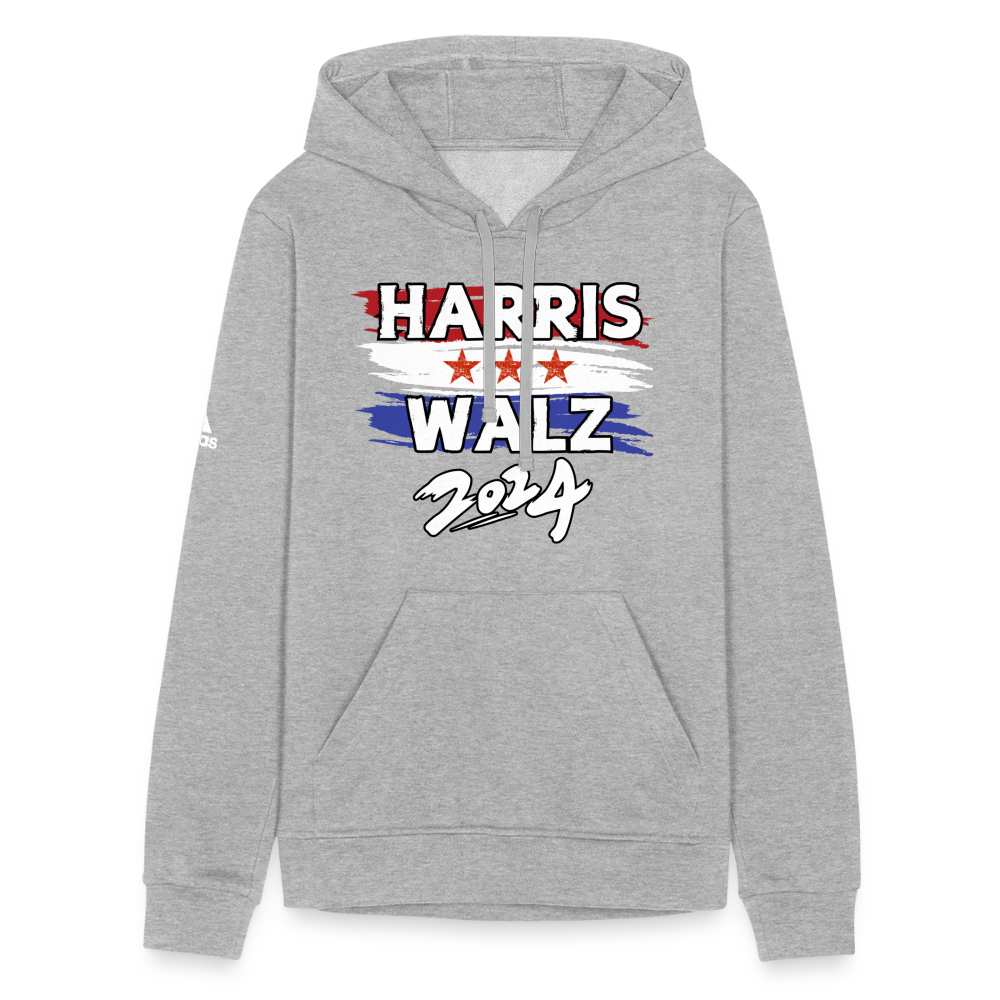 Kamala Harris and Tim Walz, Your vote matters 2024 Adidas Unisex Fleece Hoodie - heather gray