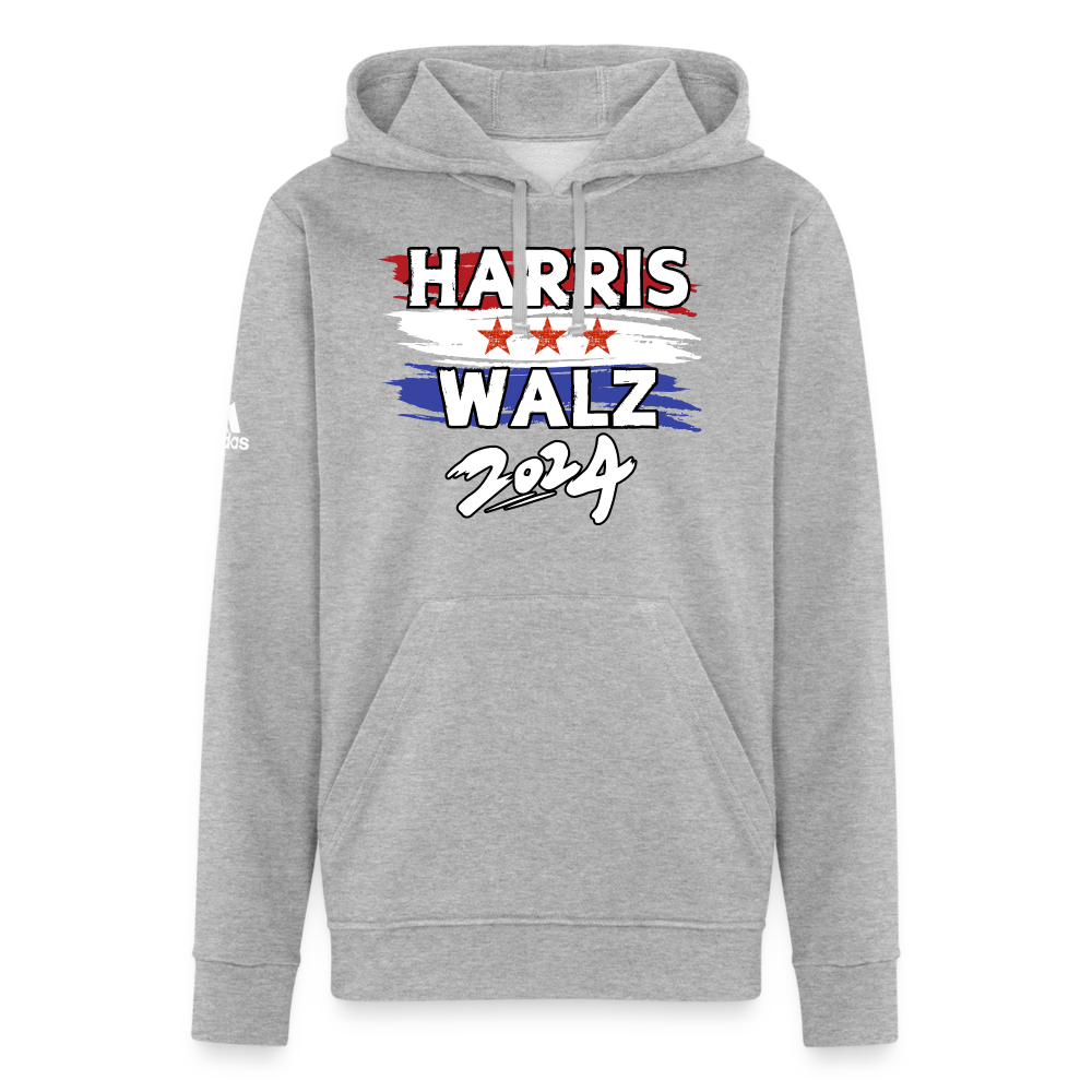 Kamala Harris and Tim Walz, Your vote matters 2024 Adidas Unisex Fleece Hoodie - heather gray