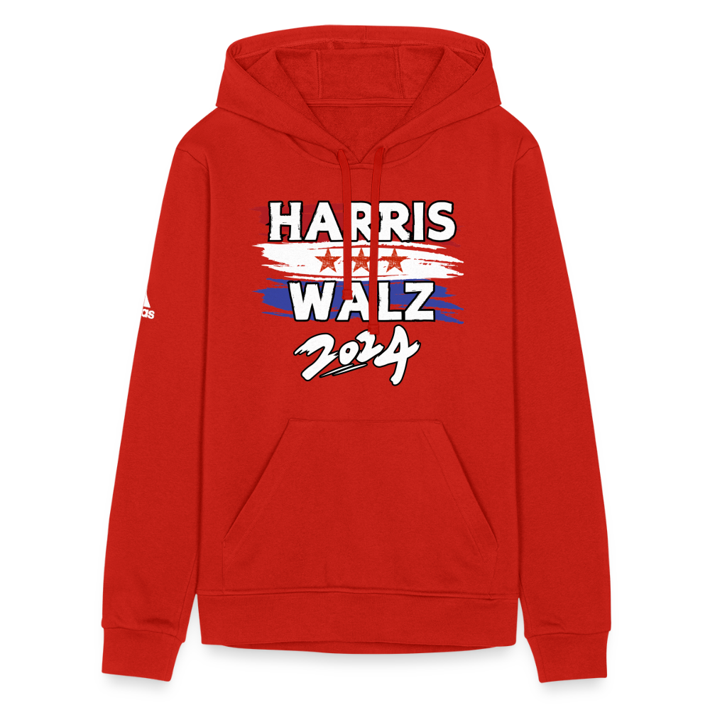 Kamala Harris and Tim Walz, Your vote matters 2024 Adidas Unisex Fleece Hoodie - red