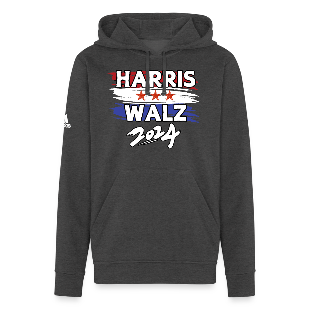 Kamala Harris and Tim Walz, Your vote matters 2024 Adidas Unisex Fleece Hoodie - charcoal grey