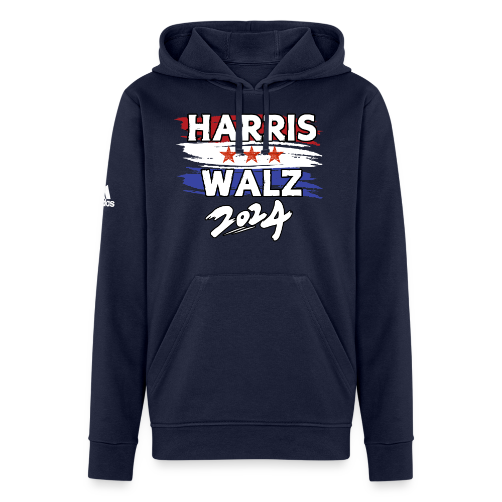 Kamala Harris and Tim Walz, Your vote matters 2024 Adidas Unisex Fleece Hoodie - french navy