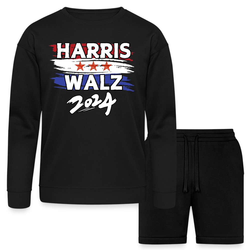 Kamala Harris and Tim Walz, Your vote matters 2024 Bella + Canvas Unisex Lounge Wear Set - black