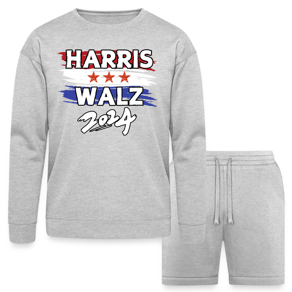 Kamala Harris and Tim Walz, Your vote matters 2024 Bella + Canvas Unisex Lounge Wear Set - heather gray