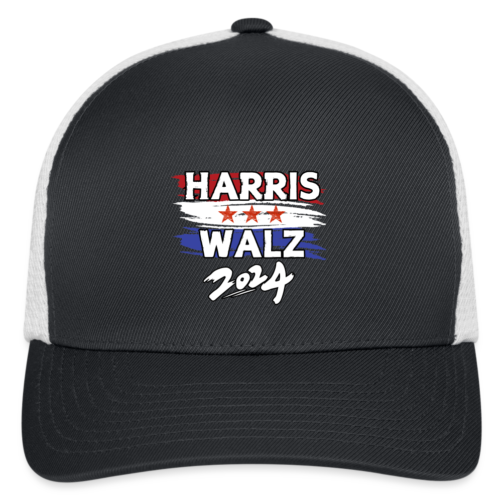 Kamala Harris and Tim Walz, Your vote matters 2024 Flexfit Fitted Baseball Cap - dark gray/white