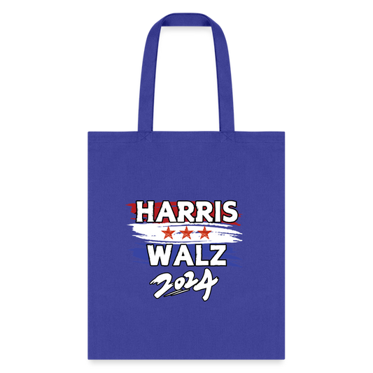 Kamala Harris and Tim Walz, Your vote matters 2024 Tote Bag - royal blue